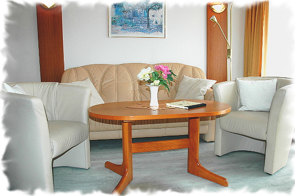 Wohnbereich Sitzgruppe in Ferienwohnung